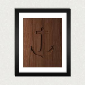 Personalized Anchor Wood Engraved Sign Printable -..