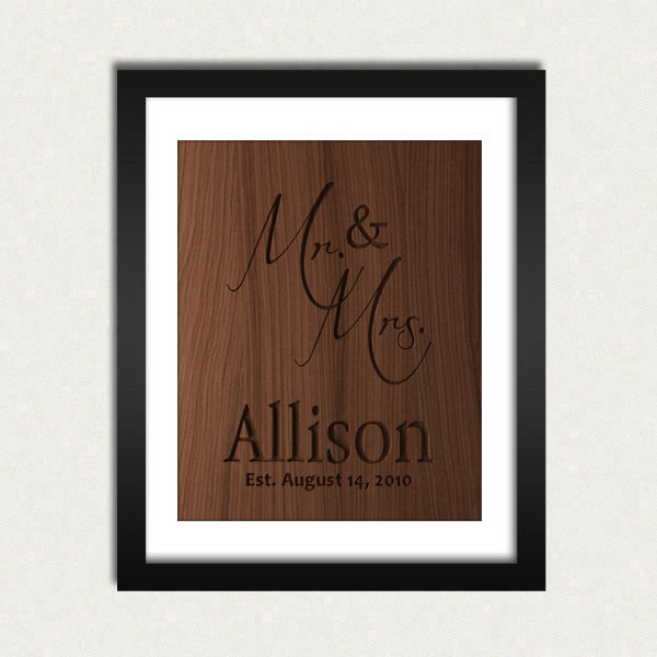 Personalized Family Name Wood Engraved Sign Printable - Digital Download - Size 8x10 - Perfect Gift Idea