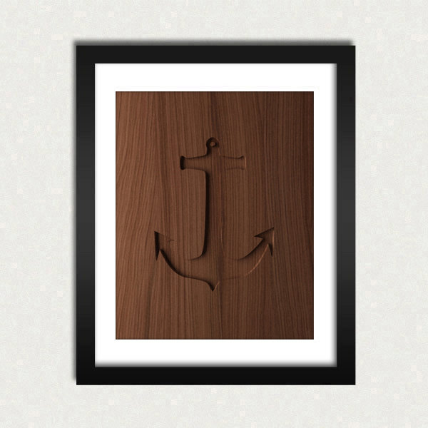 Personalized Anchor Wood Engraved Sign Printable - Digital Download - Size 8x10 - Perfect Gift Idea
